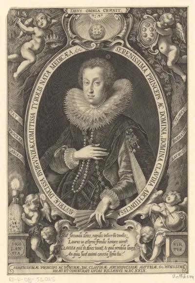 Portret van Claudia de' Medici, aartshertogin van Oostenrijk