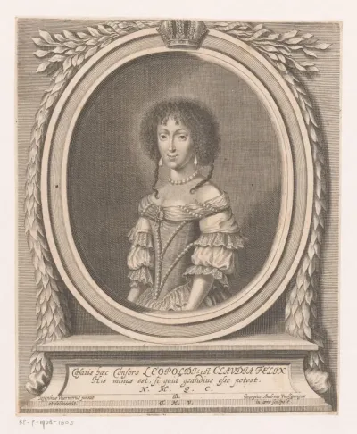 Portret van Claudia Felizitas, aartshertogin van Oostenrijk