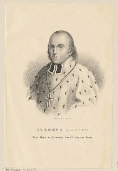 Portret van Clemens August von Droste-Vischering, aartsbisschop van Keulen