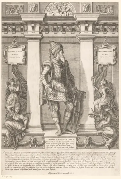 Portret van Clovis I, koning der Franken