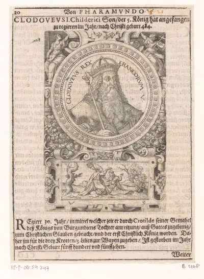 Portret van Clovis I, koning der Franken