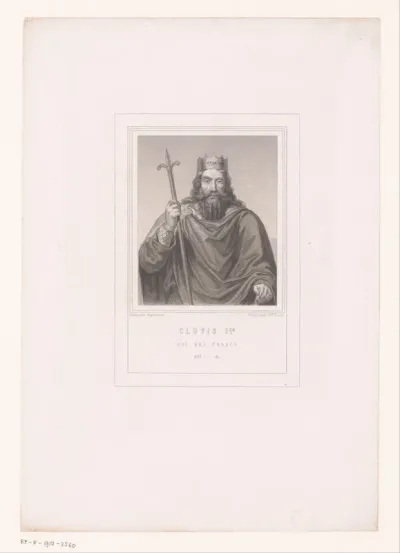 Portret van Clovis I, koning der Franken