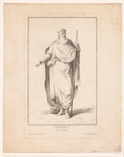 Portret van Clovis I van Frankrijk