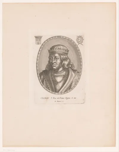 Portret van Clovis III, koning der Franken