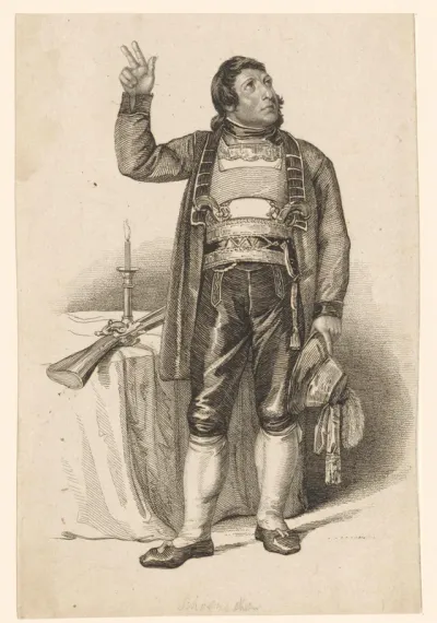 Portret van commandant Schoenecher