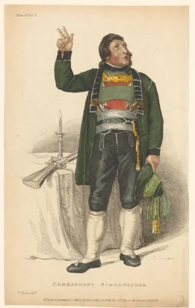 Portret van commandant Schoenecher
