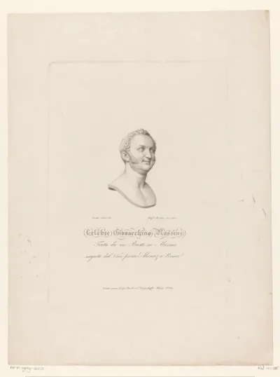 Portret van componist Gioacchino Antonio Rossini