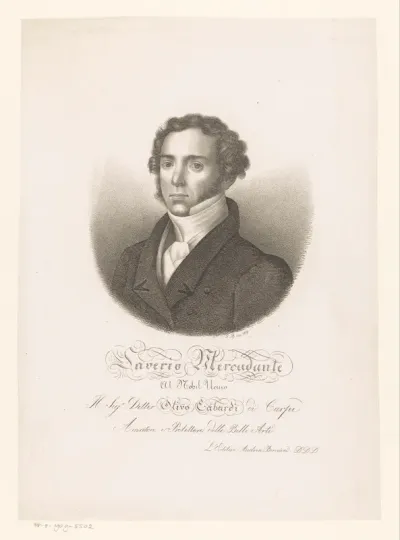 Portret van componist Saverio Mercadante
