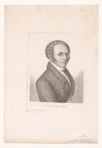 Portret van Conrad Johann Martin Langenbeck