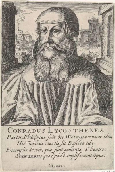 Portret van Conrad Lycosthenes