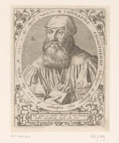 Portret van Conrad Lycosthenes