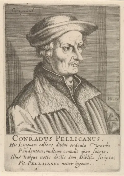 Portret van Conrad Pellican