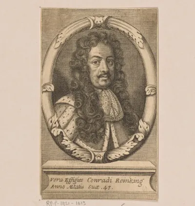 Portret van Conrad Reinking op 43-jarige leeftijd