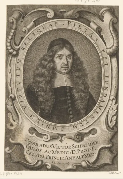 Portret van Conrad Victor Schneider