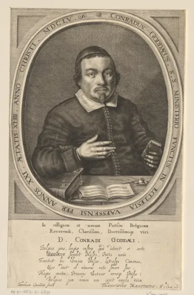Portret van Conradus Goddaeus op 43-jarige leeftijd