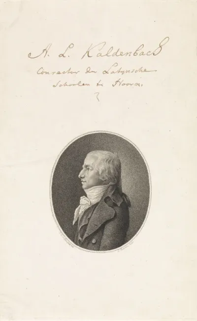 Portret van conrector Adam Leonard Kaldenbach