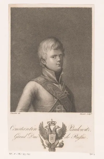 Portret van Constantijn Pavlovitsj van Rusland
