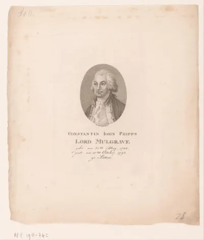 Portret van Constantine Phipps, baron Mulgrave