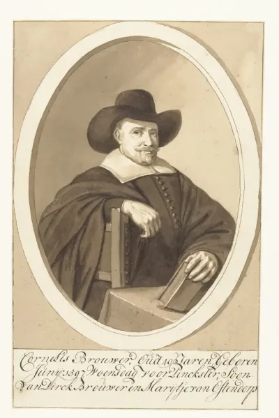 Portret van Cornelis Brouwer in ovaal