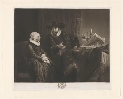 Portret van Cornelis Claesz. Anslo en Aaltje Schouten