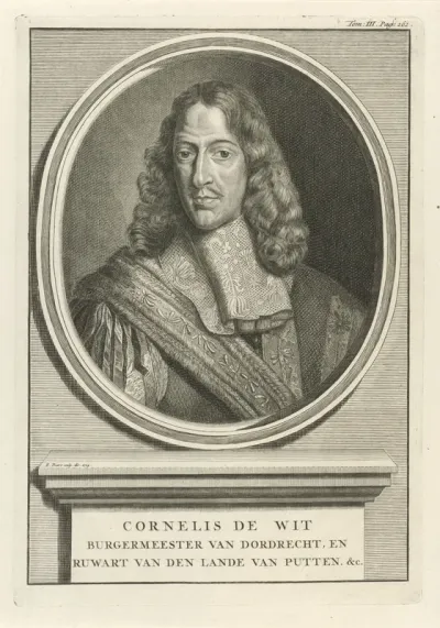 Portret van Cornelis de Witt, burgemeester van Dordrecht, ruwaard van Putten