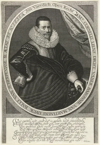 Portret van Cornelis Liens op 56-jarige leeftijd