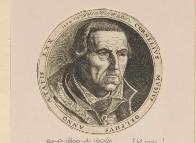 Portret van Cornelis Musius, op 70-jarige leeftijd