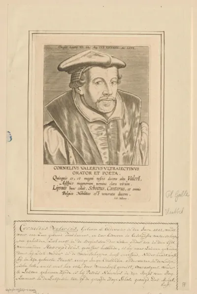Portret van Cornelis Valerius op 66-jarige leeftijd