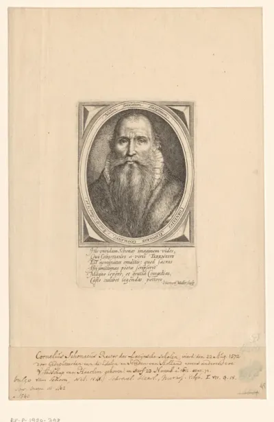 Portret van Cornelius Schonaeus op 55-jarige leeftijd