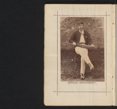 Portret van cricketspeler Arthur Shrewsbury