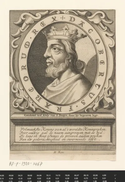 Portret van Dagobert I, koning der Franken