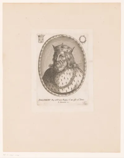 Portret van Dagobert I, koning van Frankrijk