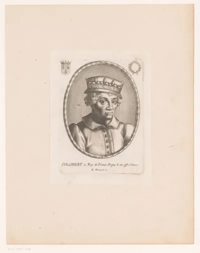 Portret van Dagobert II, koning van Frankrijk