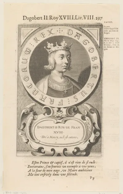 Portret van Dagobert III, koning der Franken