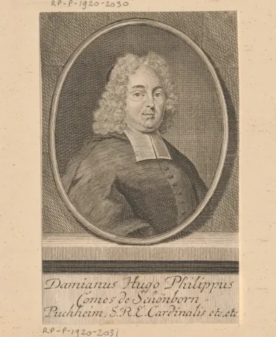 Portret van Damian Hugo Philipp, graaf van Schönborn en Reichelsberg