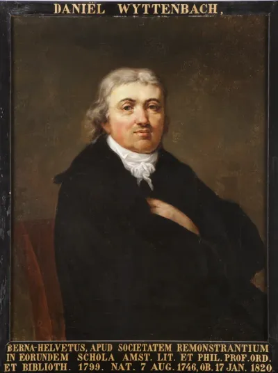Portret van Daniel Albert Wyttenbach, hoogleraar Grieks en Latijn, Geschiedenis en bibliothecaris te Leiden