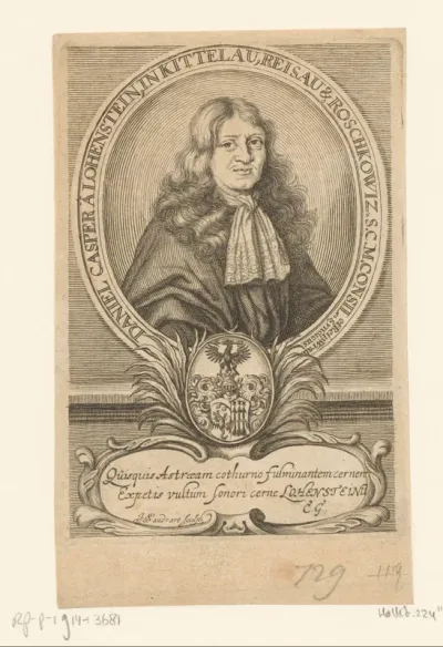Portret van Daniel Casper von Lohenstein