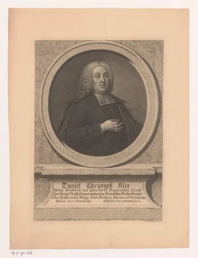 Portret van Daniel Christoph Klee