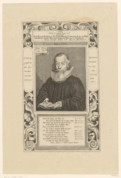 Portret van Daniel Schelling op 66-jarige leeftijd