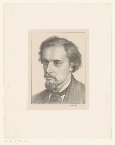 Portret van Dante Gabriel Rossetti