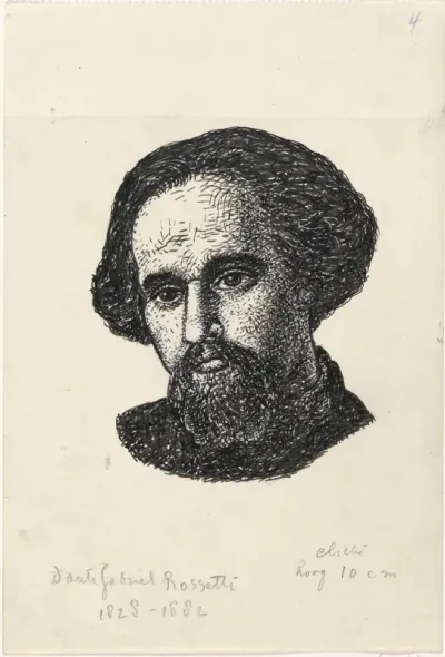 Portret van Dante Gabriel Rossetti