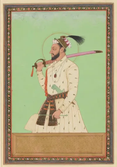 Portret van Dara Shikoh, de oudste zoon van Shah Jahan, die in de tijd van zijn vader regeerde over de provincie Delhi; na de dood van zijn vader heeft Aurangzeb hem gedood en is zelf heerser van Delhi geworden