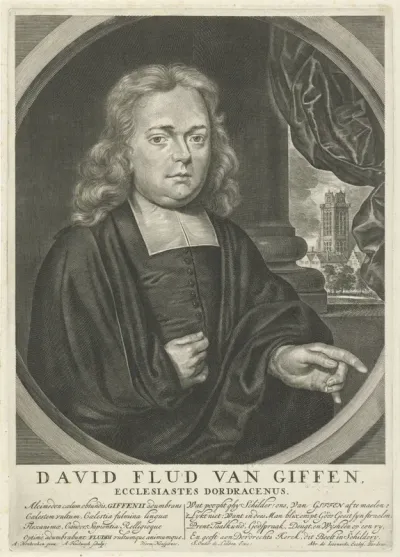 Portret van David Flud van Giffen, predikant te Dordrecht