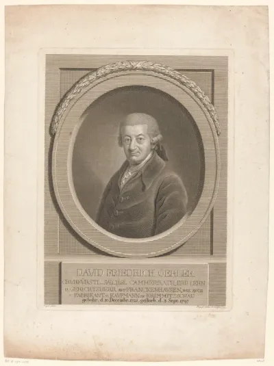 Portret van David Friedrich Oehler