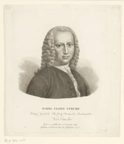 Portret van David Georg Strube