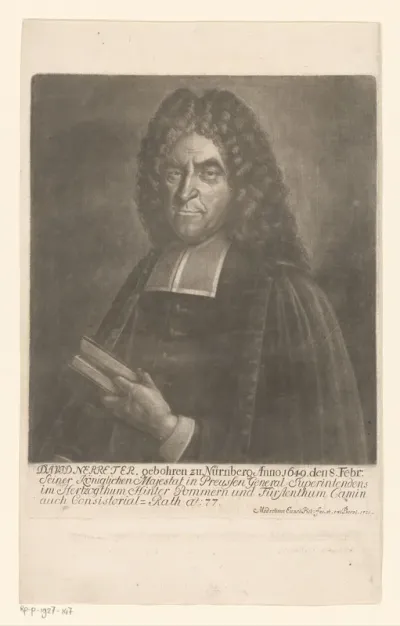 Portret van David Nerreter op 77-jarige leeftijd