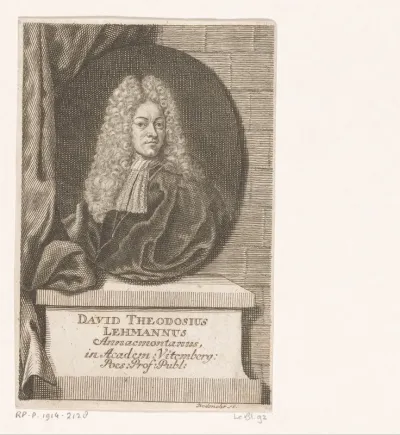 Portret van David Theodosius Lehmann