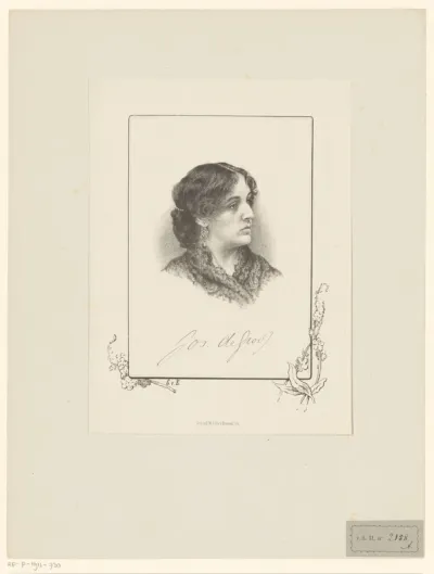 Portret van de actrice Jos. de Groot