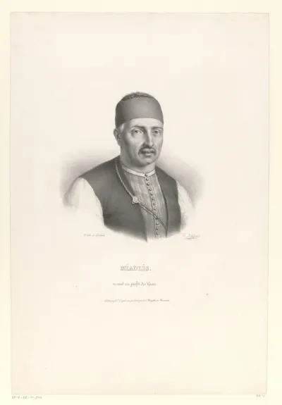 Portret van de admiraal en politicus Andreas Miaoulis