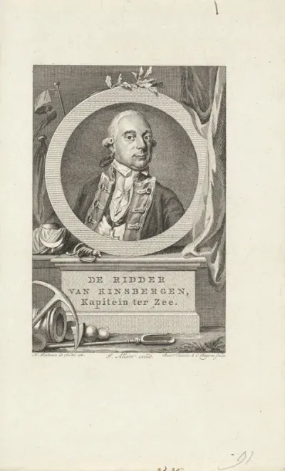 Portret van de admiraal Jan Hendrik van Kinsbergen